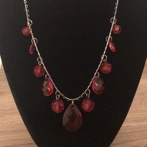 Park Lane red/silver necklace